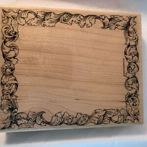 Stampin' Up! Elegant Black Leaf Border Wooden Stamp